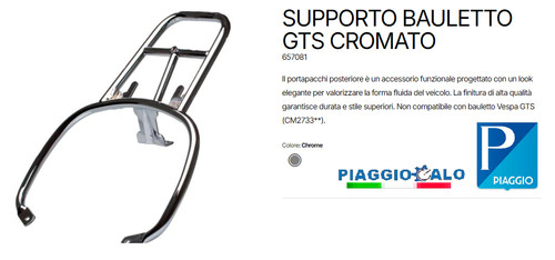 657081 portapacchi cromato - portapacchi,